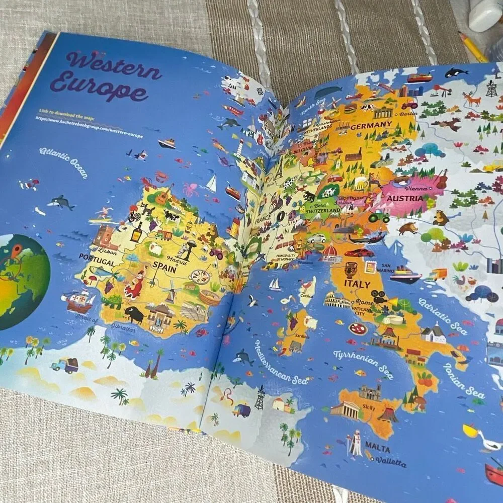 Maps of the World an Illustrated children’s atlas of adventure, couture and disc - Picture 5 of 7